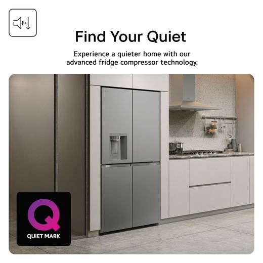 LG American Fridge Freezer - Prime Silver - Quiet Mark